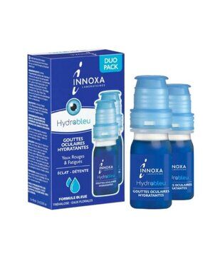 Innoxa Moisturising Blue Eye Drops Red and Tired Eyes 10ml. Made in France.